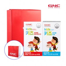 GNC 어린이건강세트(키즈츄어블멀티비타민 60정 30일분 * 키즈츄어블칼슘 60정 30일분)