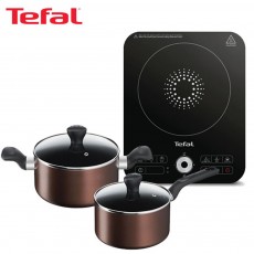 [테팔] 스피디 1구 인덕션 레인지+인덕션 초콜릿 티타늄 프로 냄비 2종  IH7218ICS8P0
